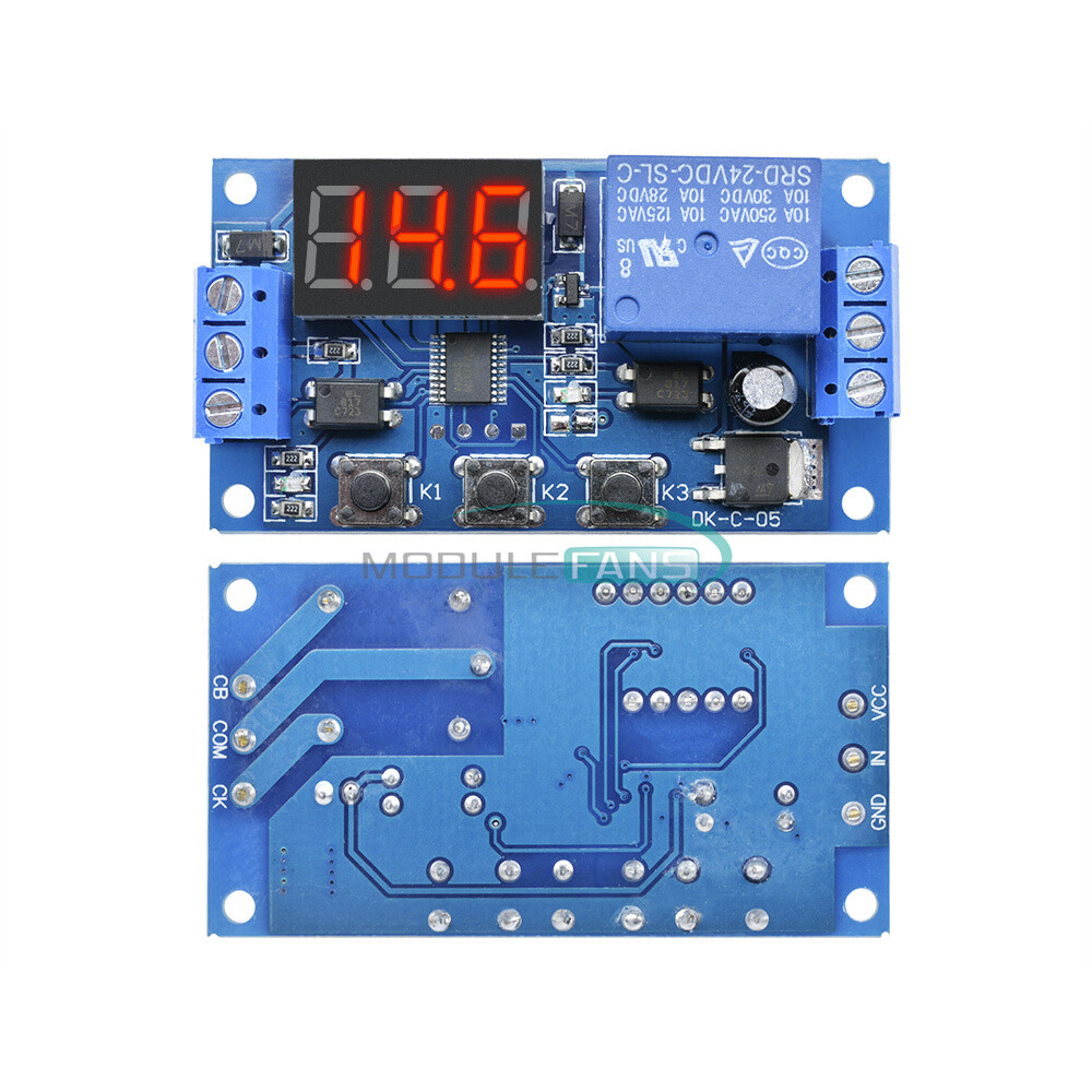 24V Digital LED Trigger Delay Time Cycle Timer Control Switch Relay Module