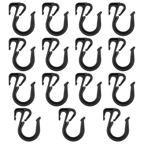 Elastic Rope Hook Cargo net Hook Black Bungee Rope Hook for Bungee net, Cargo