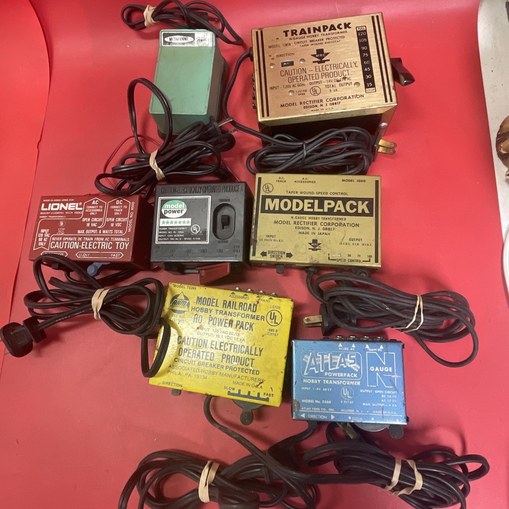 Lot  7 Train Transformers Power Controller As Pictured UNTested Mixed Brands