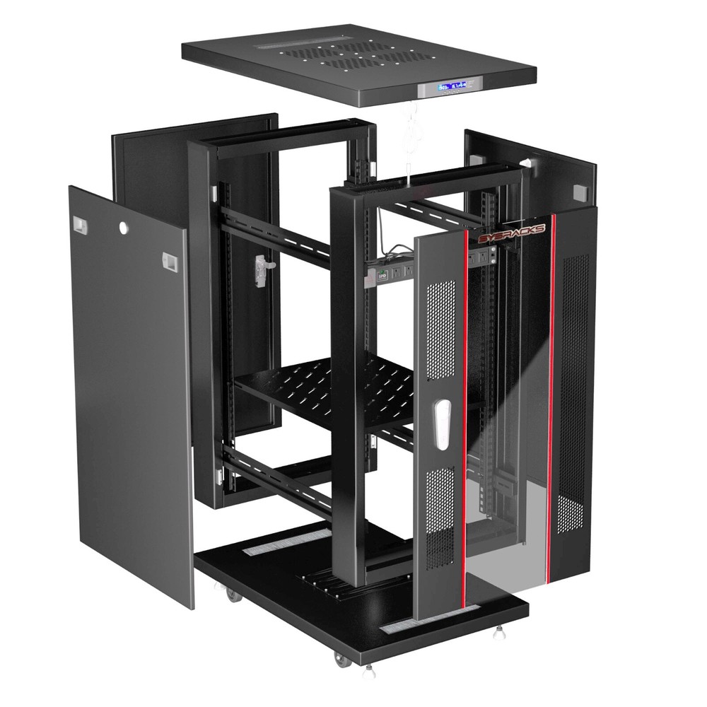 Sysracks 27U 39'' Deep IT Network Data Server Rack Cabinet