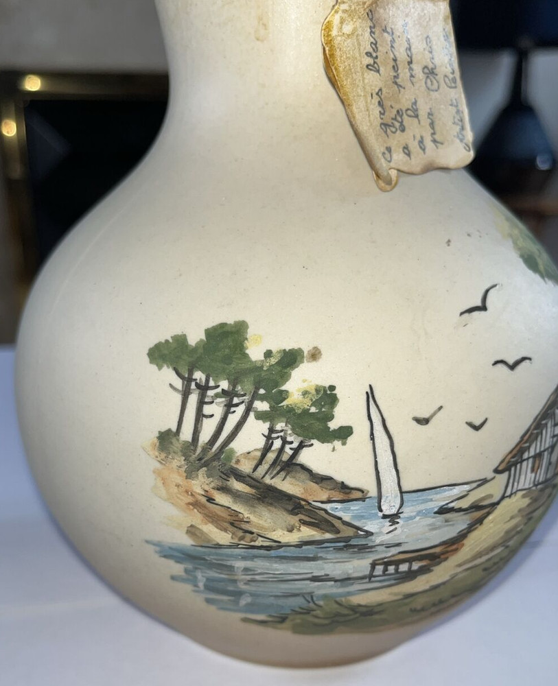 GRES DE FRANCE CAZALA POTTERY JUG signed CHRIS