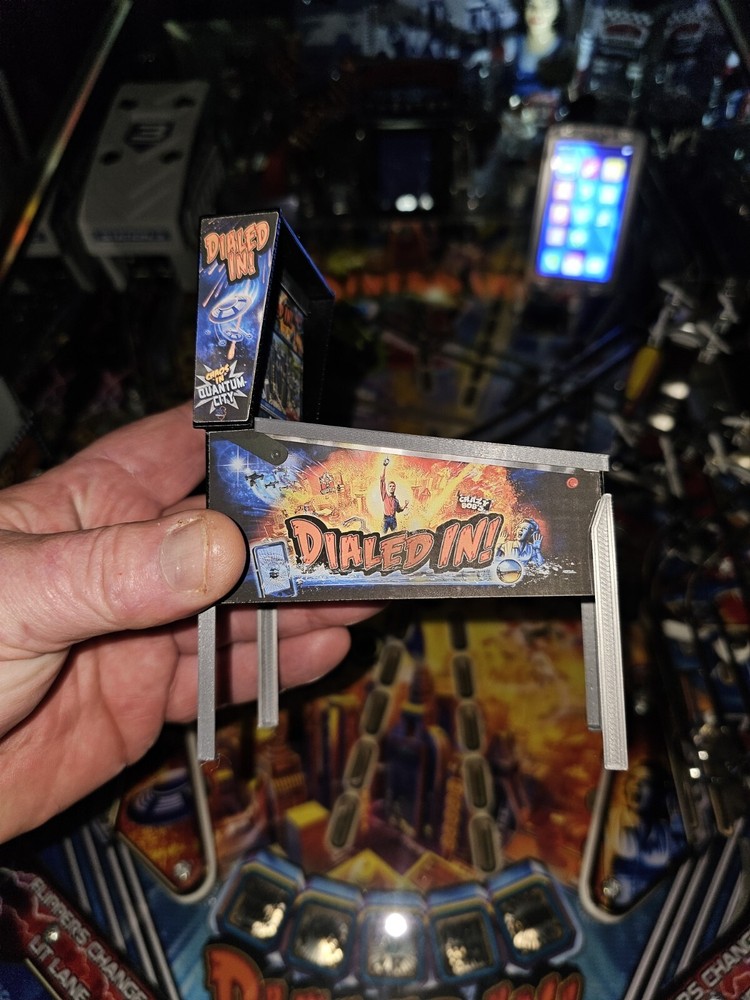 Miniature Replica “Dialed In” Pinball Machine Mini Scale Model, Keepsake, Trophy