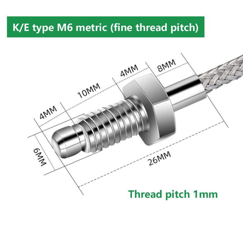 K E Type 0.5M-5M 0-500℃ Thermocouple High Temperature Controller Sensor Probe