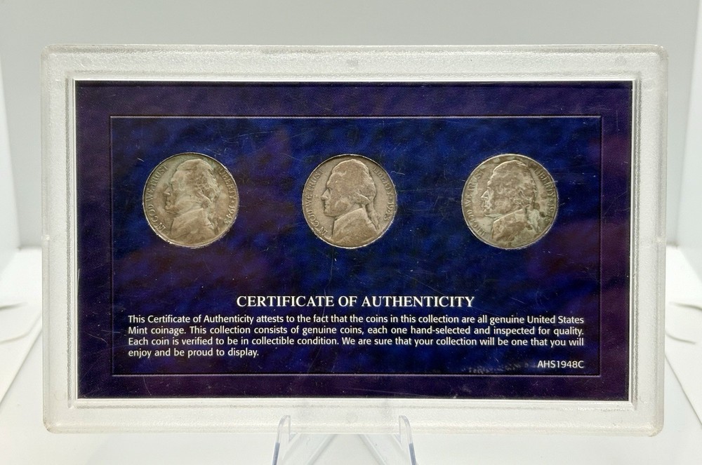 Silver Nickel Mint Mark Collection 3 Coin Set