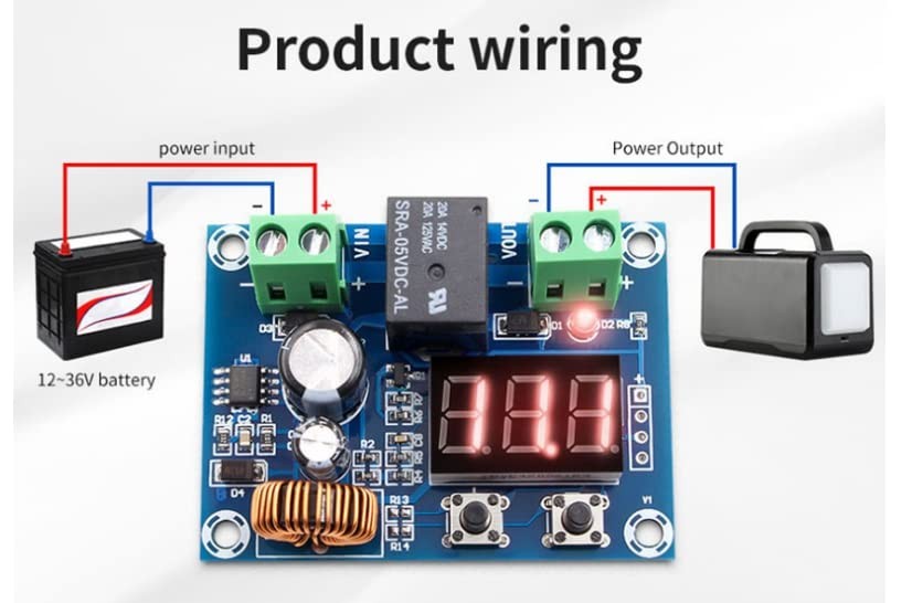 2pcs DC 12V-36V Voltage Protection Module Digital Low Voltage Protector