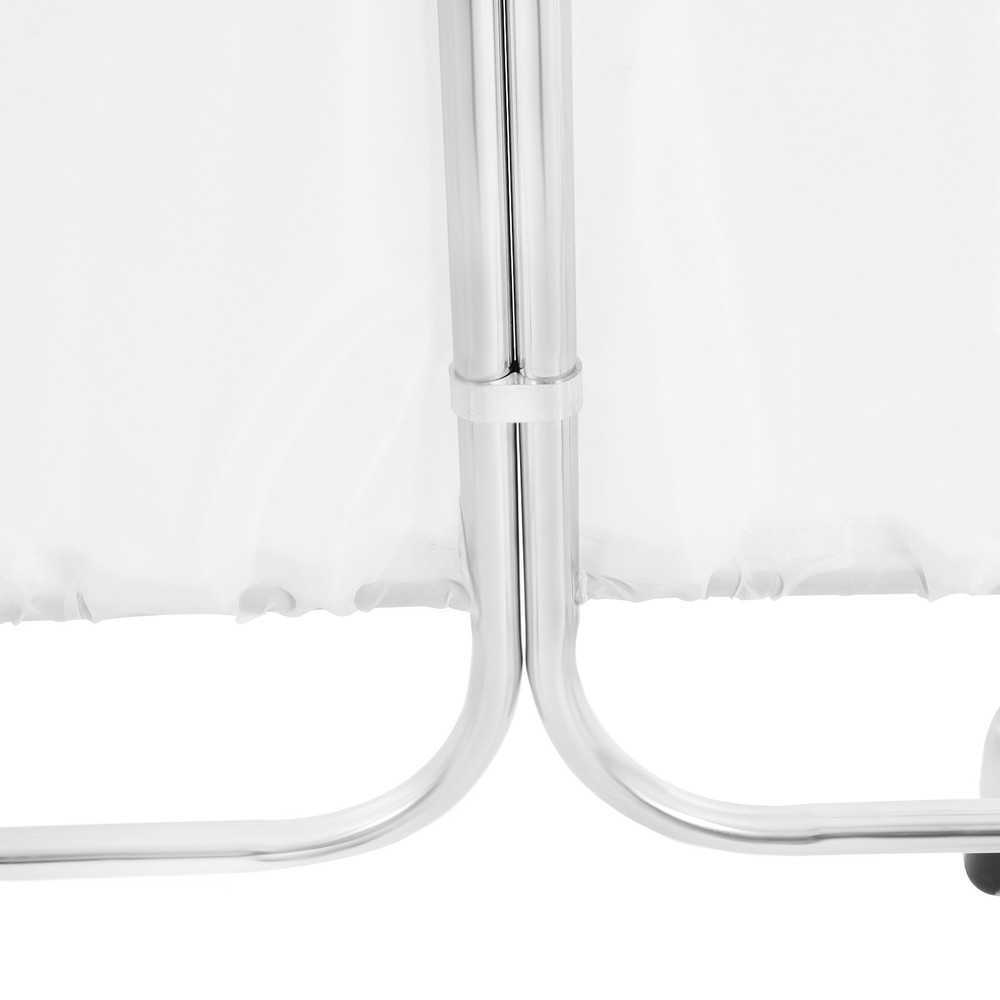 4 Panel Room Divider Rolling Folding Privacy Partition Screens Separation White