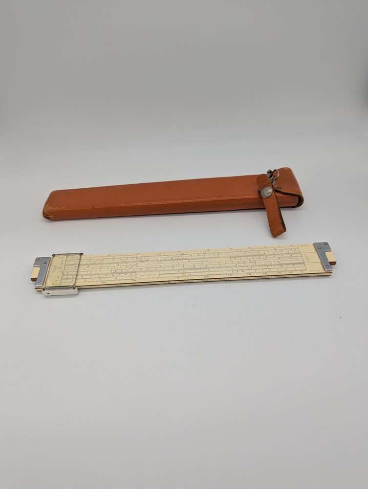 Vintage K&E Slide Rule With Leather Case