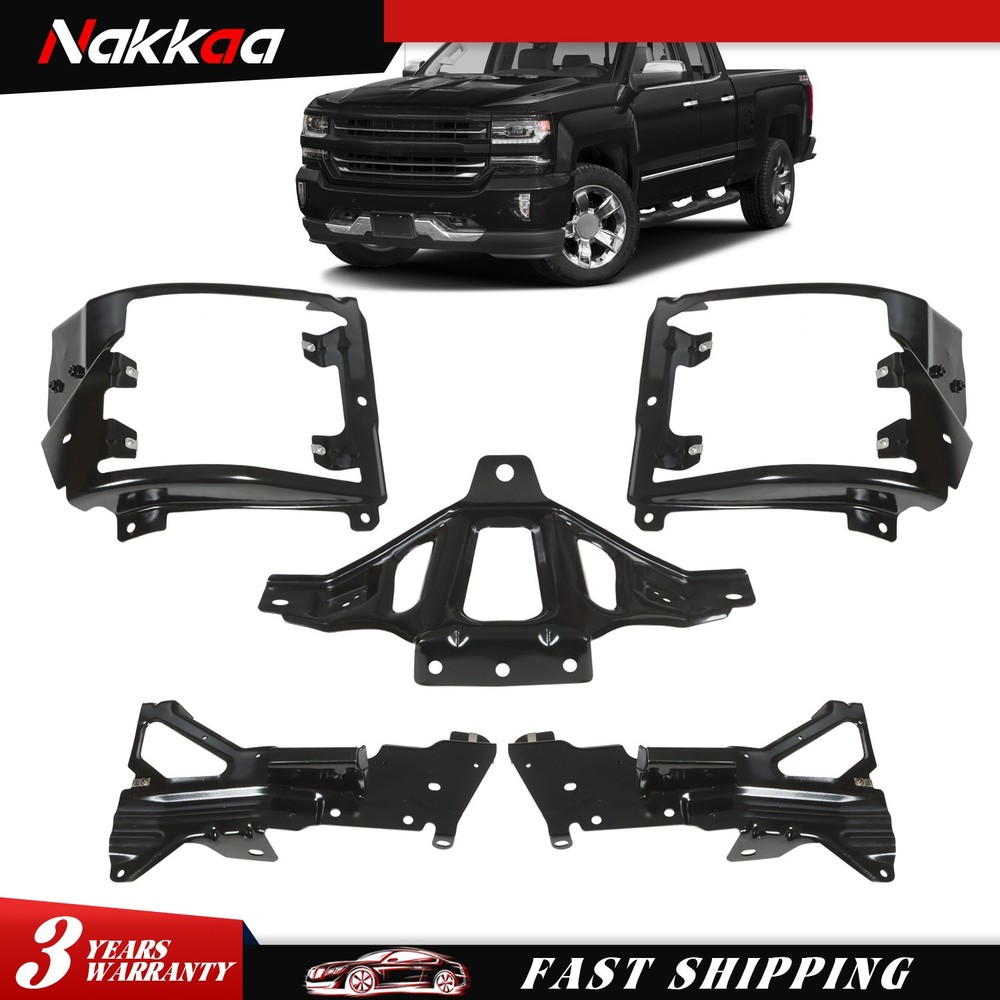 For 2016-2018 Chevrolet Silverado 1500 Front Bumper Support & Mount Bracket Set