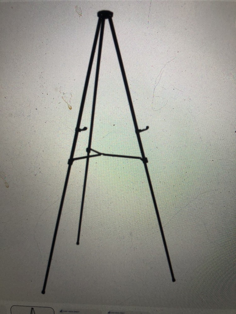 Lightweight Aluminum Collapsible Telescoping Display Easel 38" BLACK