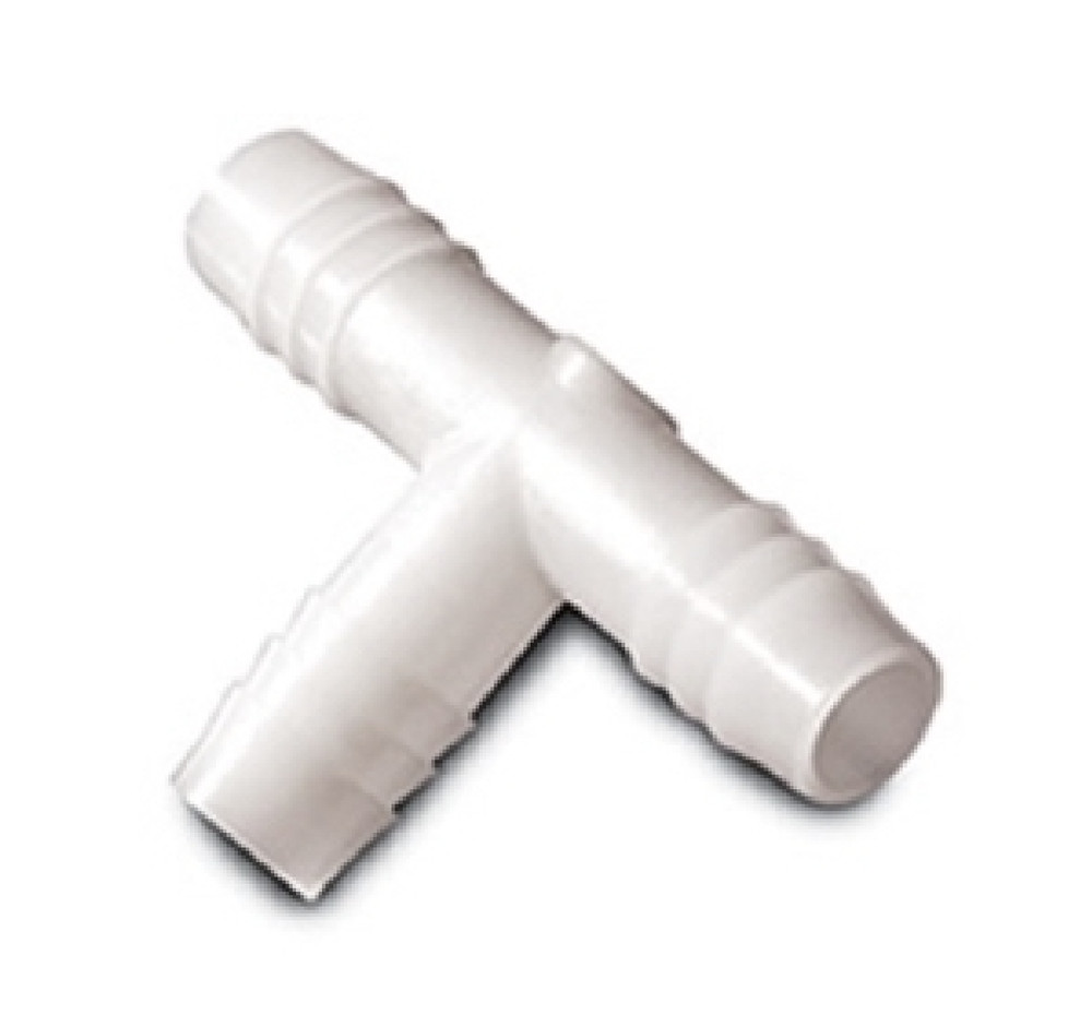 (2) Two 5/16" Nylon Barbed Plastic Tee Connector Fitting