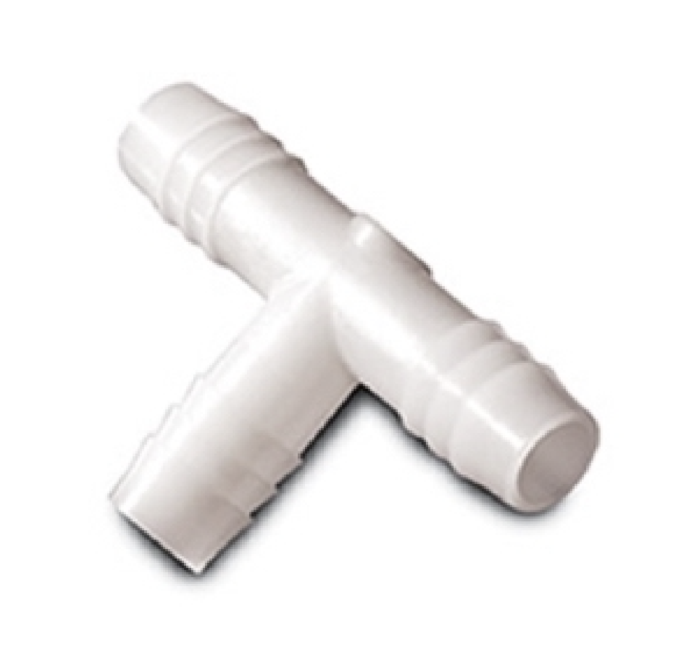 (2) Two 5/16" Nylon Barbed Plastic Tee Connector Fitting