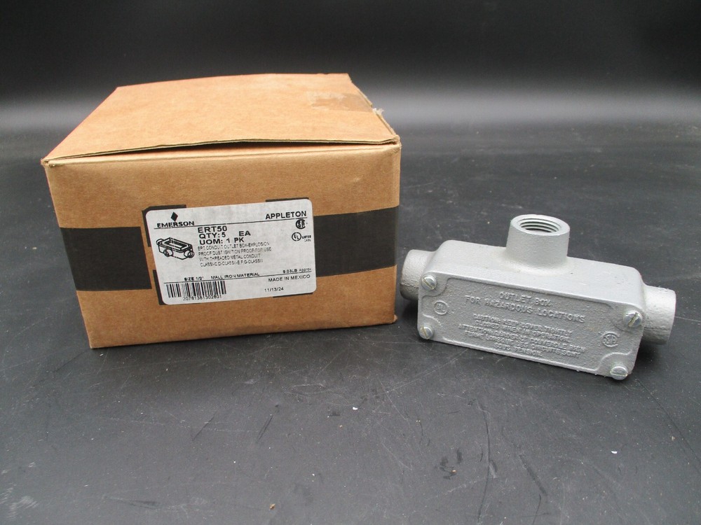 (QTY 1) APPLETON ERT50  1/2"  EXPLOSION PROOF T FITTING *SAME DAY SHIP