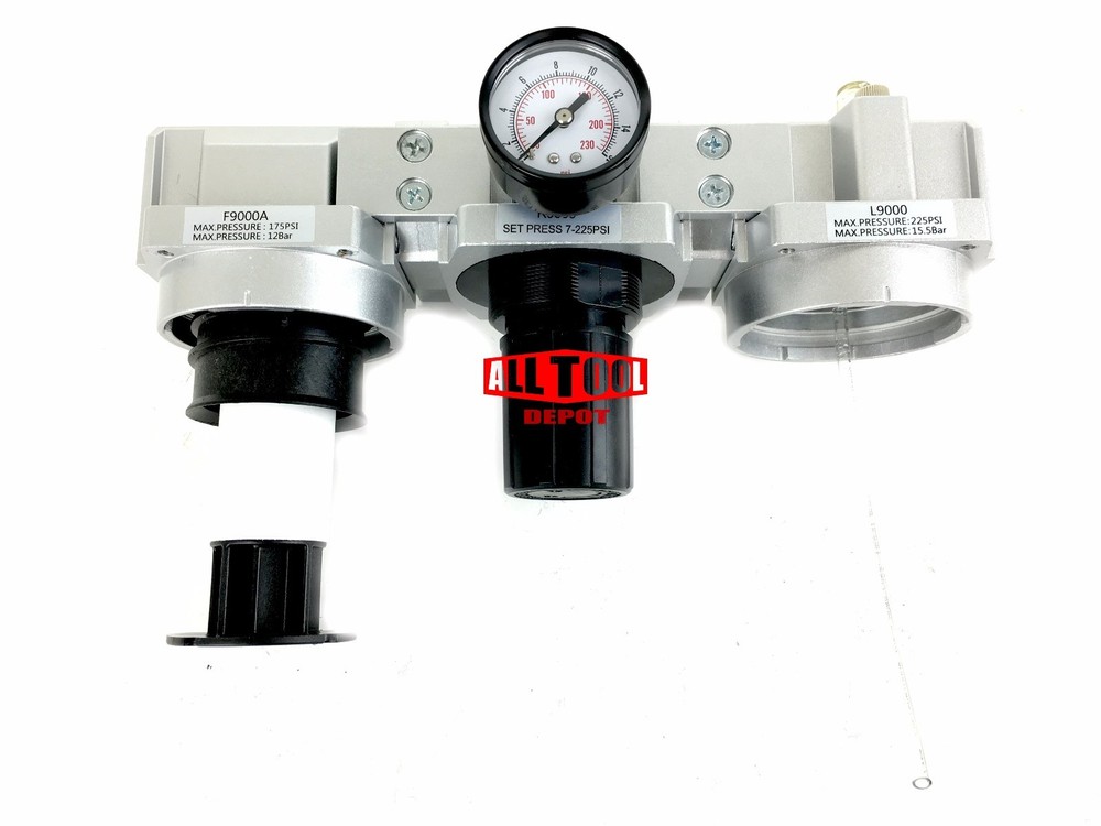 1" BEST PARTICULATE FILTER REGULATOR LUBRICATOR COMPRESSED AIR Manual Drain