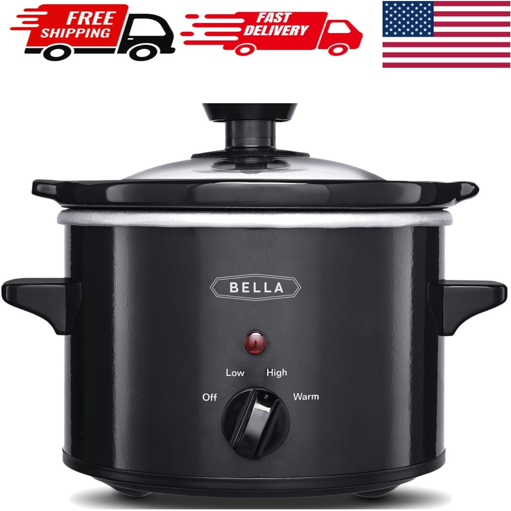Versatile 1.5Qt Ceramic Slow Cooker with Cool-Touch Handles & Multiple Settings