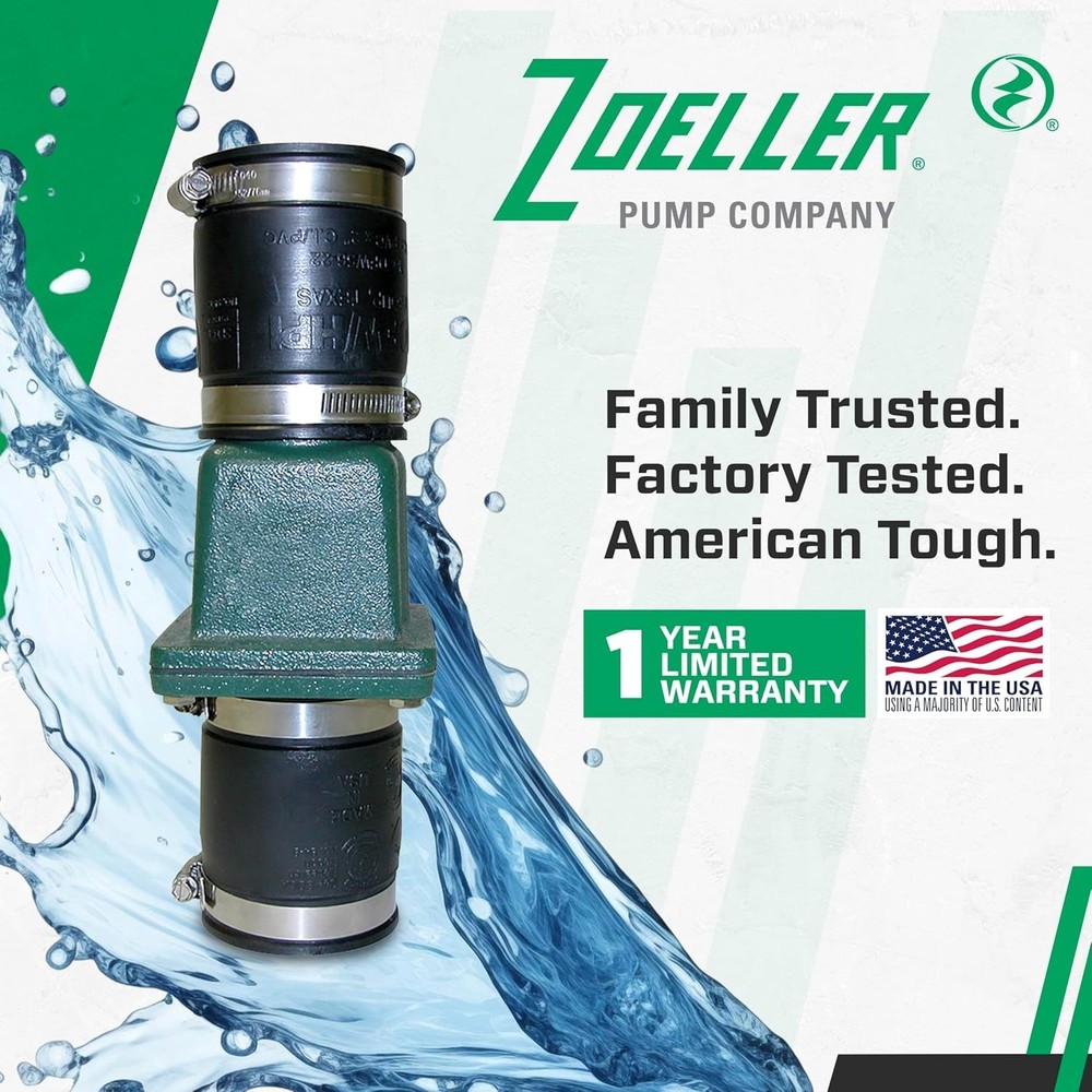 2" Full Flow Cast Iron Check Valve - Easy Install Backflow Preventer for Sewage