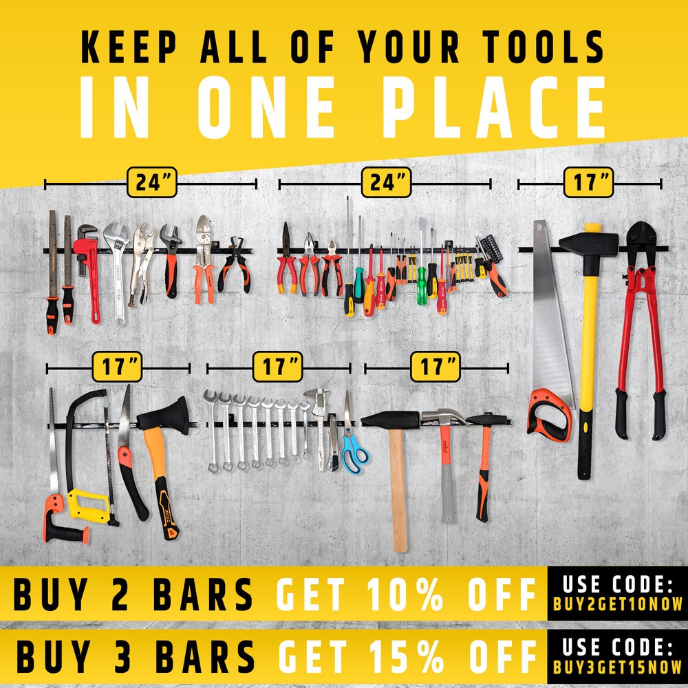 24" Heavy-Duty Magnetic Tool Holder (Upgraded Version) - Extremely Powerful