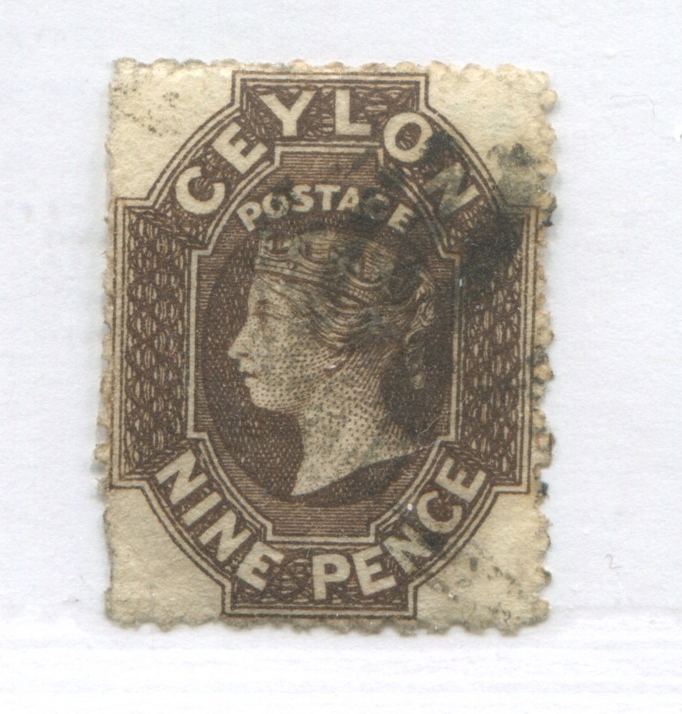 Ceylon QV 1863 9d  used