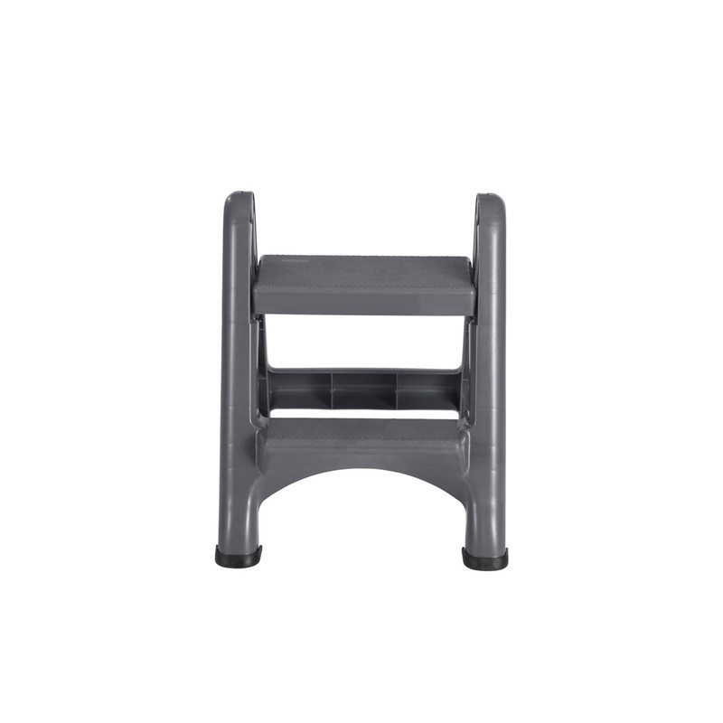 Folding 2-Tier Step Stool Lightweight Portable Ladder Rust & Skid Resistant New