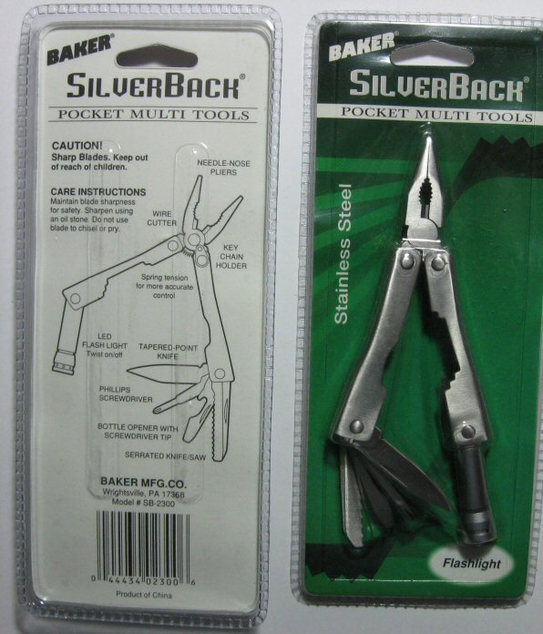 SilverBack Pocket SS Multi Tool w/Flashlight #SB-2300