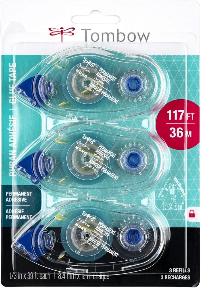 Acid-Free MONO Permanent Adhesive Refills 3-Pack – Precision Bonding Solution