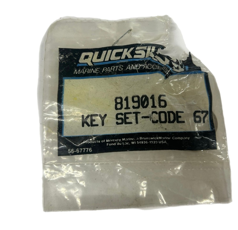 Mercury Quicksilver Code 67 Key Set 819016