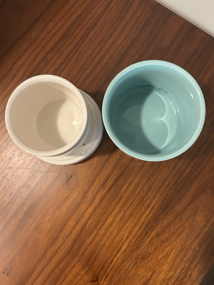 VOLENTENVIR Ceramic Butter Keeper Blue and White Butter Bell