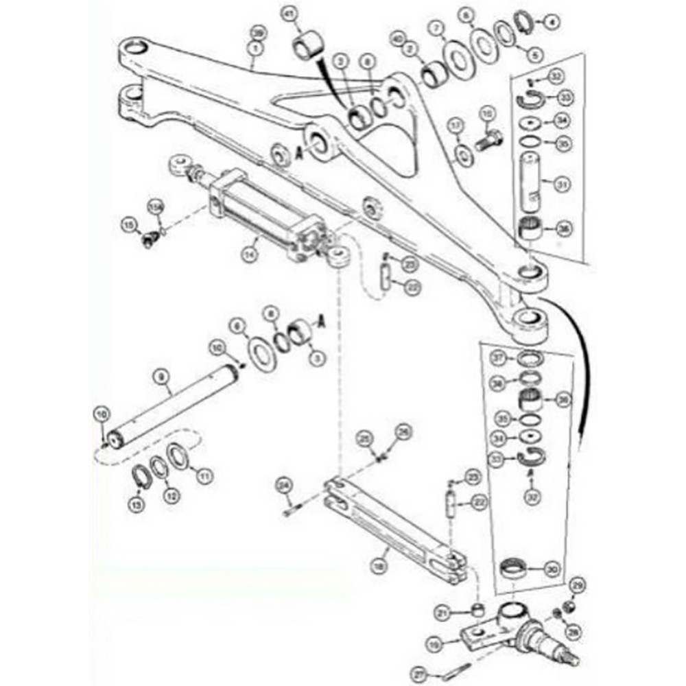 FRONT AXLE KING PIN SET FOR PART D103156