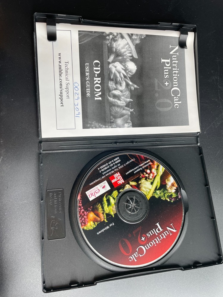 McGraw Hill Nutrition Calc Plus 2.0 PC CD-ROM