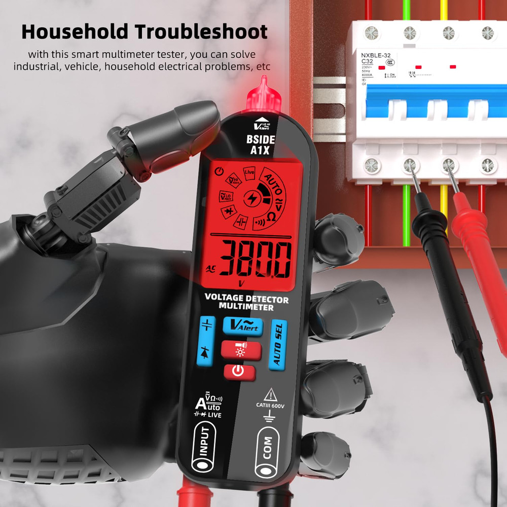 Smart Digital Multimeter Tester Rechargeable Electrical Voltmeter Capacitance Di