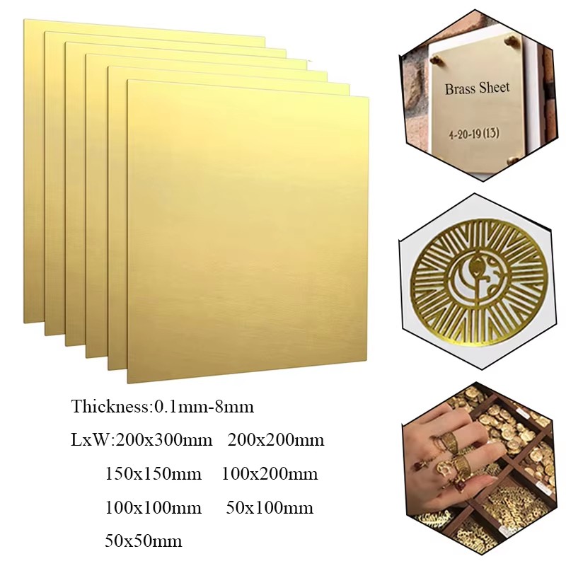 Brass sheet various sizes, various thickness. Models making, jewellery making