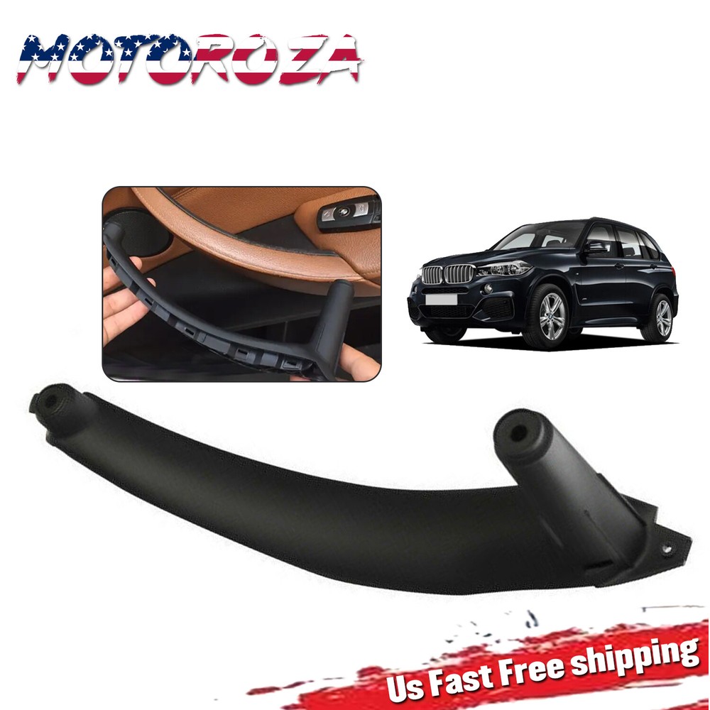 For BMW E70 X5 2007-2014 Passenger Black Inner Door Panel Handle Pull Trim Cover