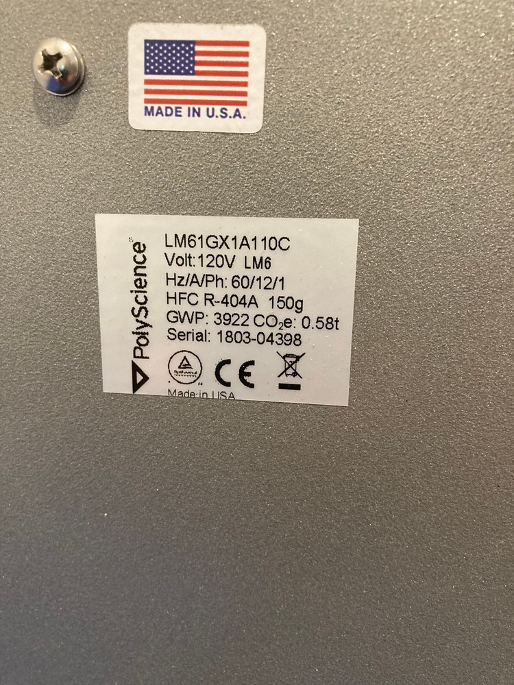15139 Polyscience LM6 chiller benchtop 120v
