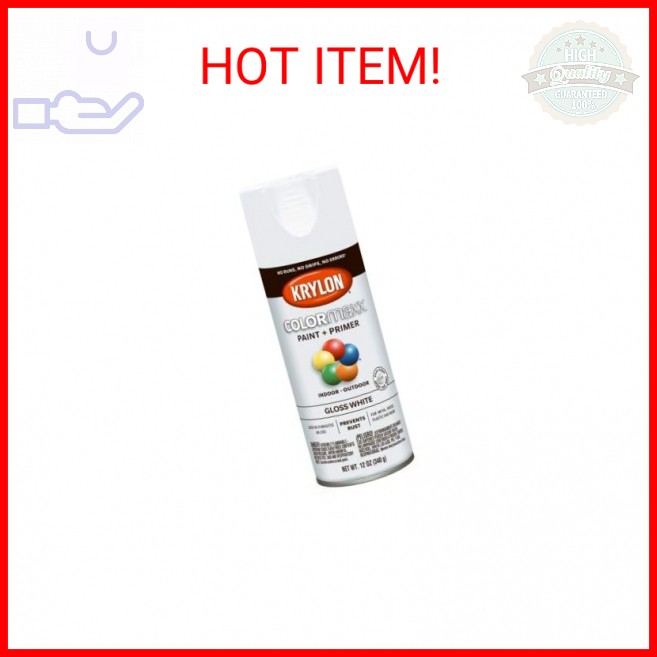 12-oz Gloss White Spray Paint + Primer for Maximum Color Coverage