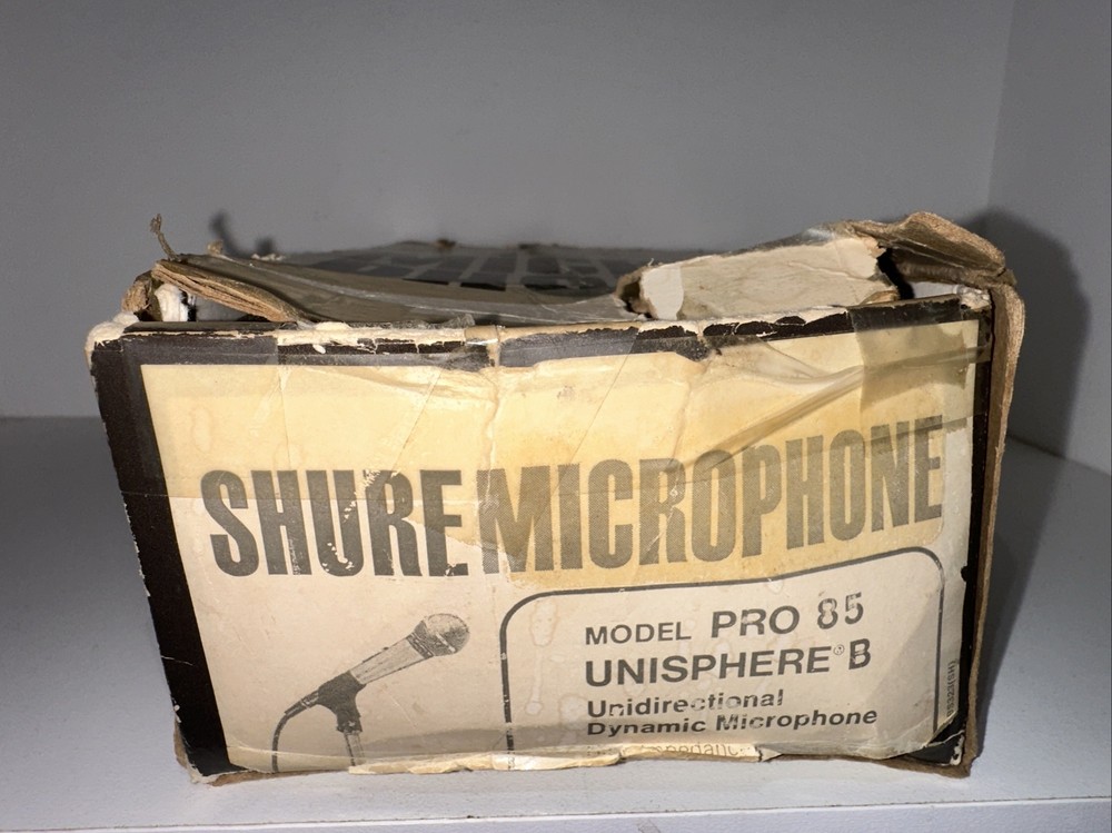 Vintage Shure Unisphere B - Model PRO 85 Dynamic Microphone - Untested