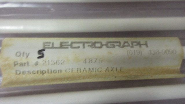 5 Electro-Graph 21362 4875, Ceramic Axle. 329095