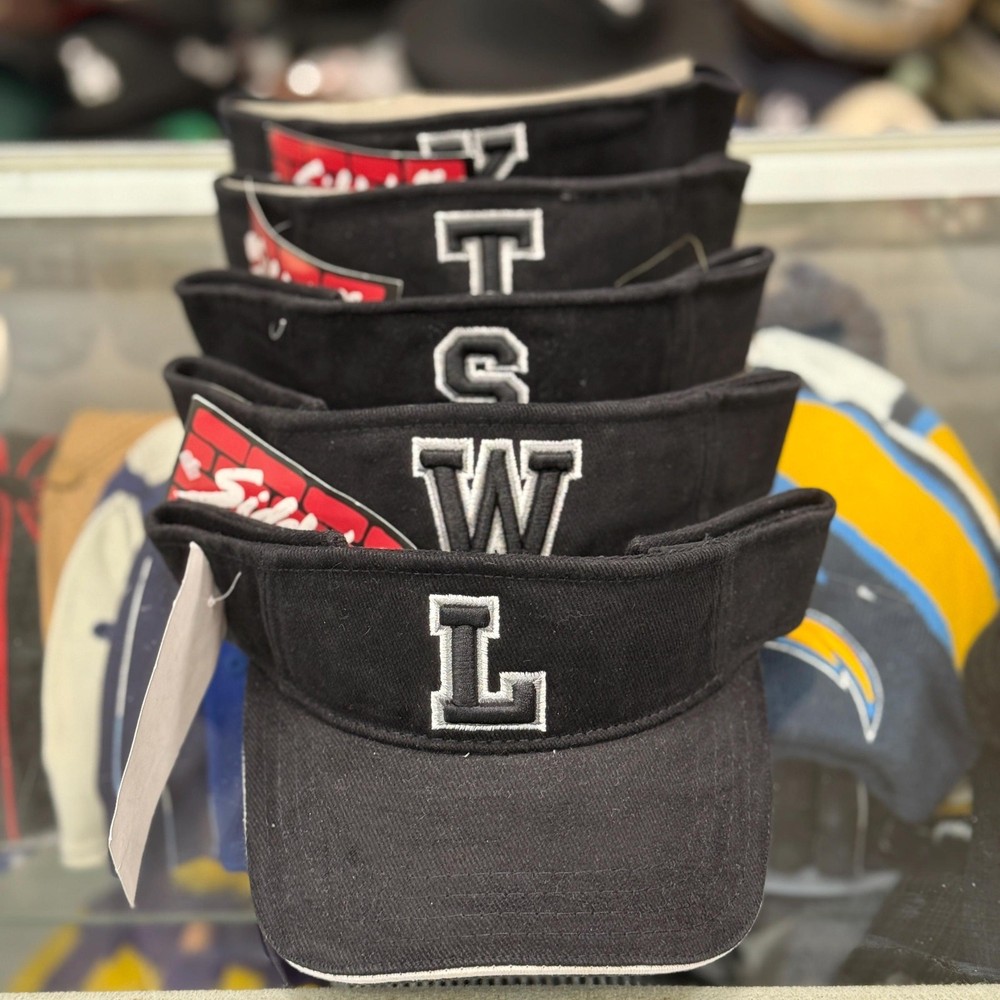 Initials 3D Single Alphabet Letter Visors | Black