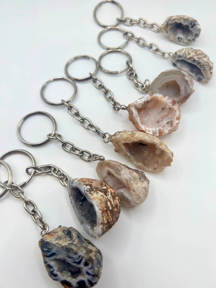 Agate Crystal Keychain