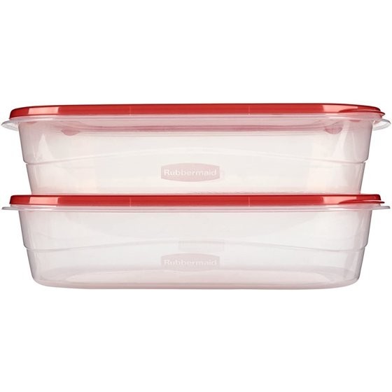 Rubbermaid TakeAlongs 1 Gallon 2 Packs Large Rectangular Food Storage Containers