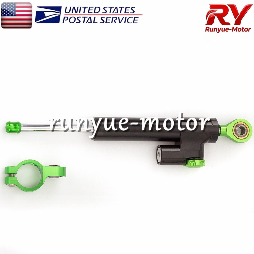Adjustable Steering Damper Stabilizer Shock Linear Control Universal Aluminum