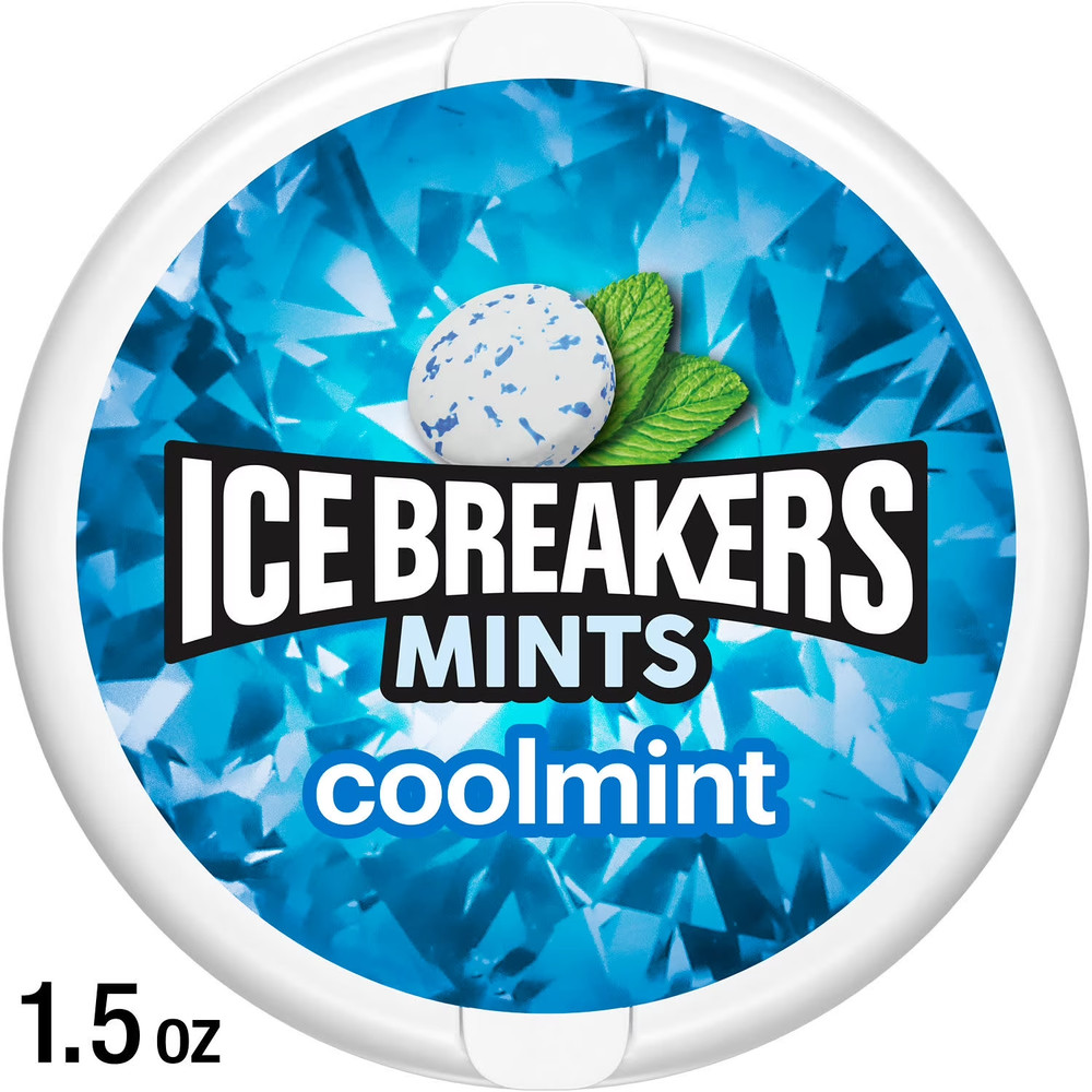 Ice Breakers Cool Mint Sugar Free Mints, Tin 1.5 ozFree Ship
