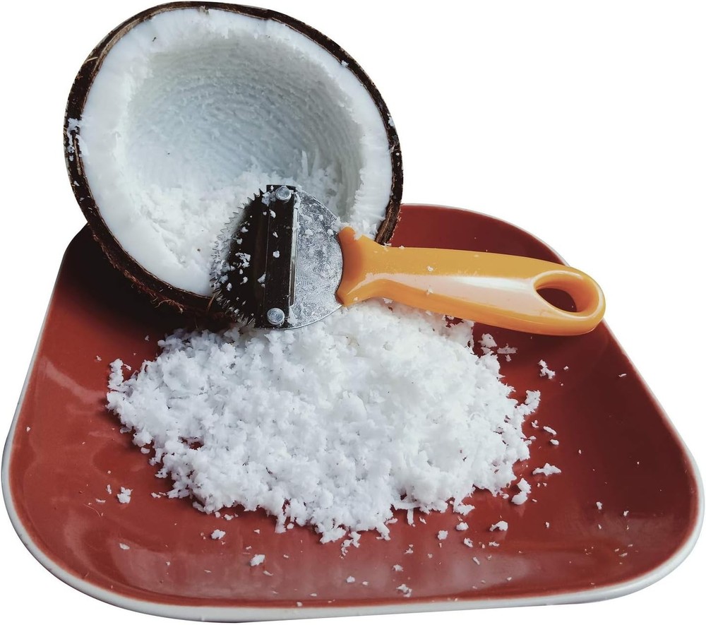 Handheld Coconut Grater and Scraper - Efficient Tool for Baking and Smoothies