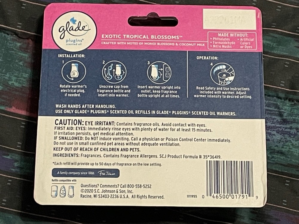 Glade PlugIns Refills Exotic Tropical Blossoms 5 Count