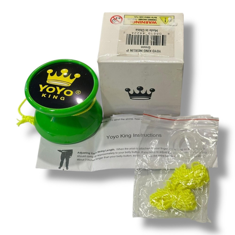 Green Merlin Yo-Yo Responsive Trick Toy Extra Strings Beginner Pro Gift