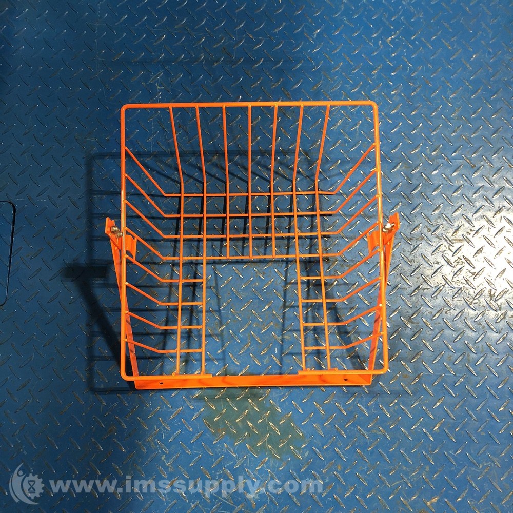 Industrial Wire Frame Basket with Handle, Orange FNIP