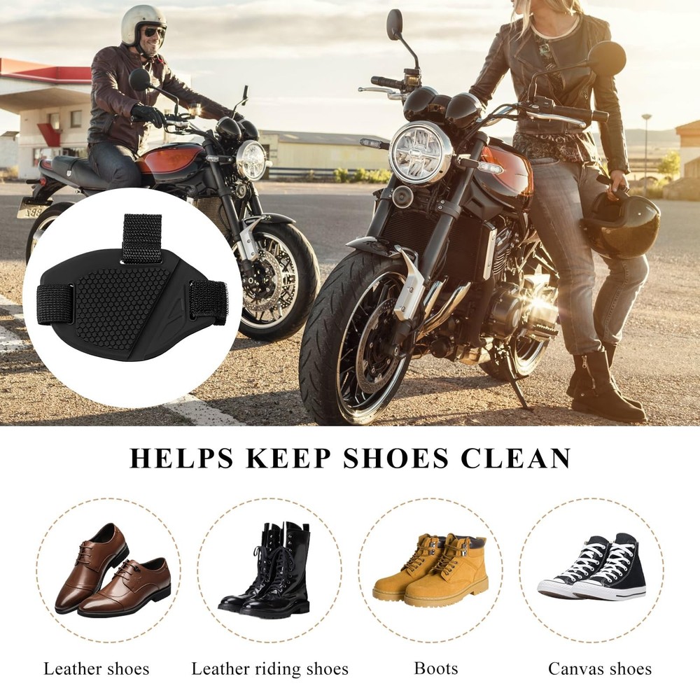 Motorcycle Shift Pad Set AntiSlip Boot Covers, Adjustable Toe Protectors