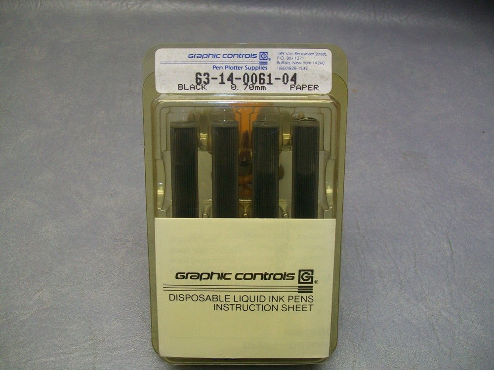 6314006104 Plotter Ink Pens Graphic Controls Disposable