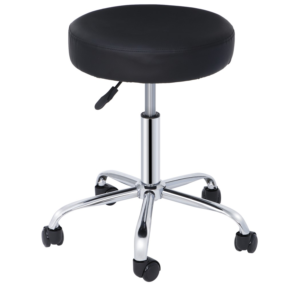2PCS Adjustable Height Swivel Stool Spa Salon Chair Spa Stool Thick Pad