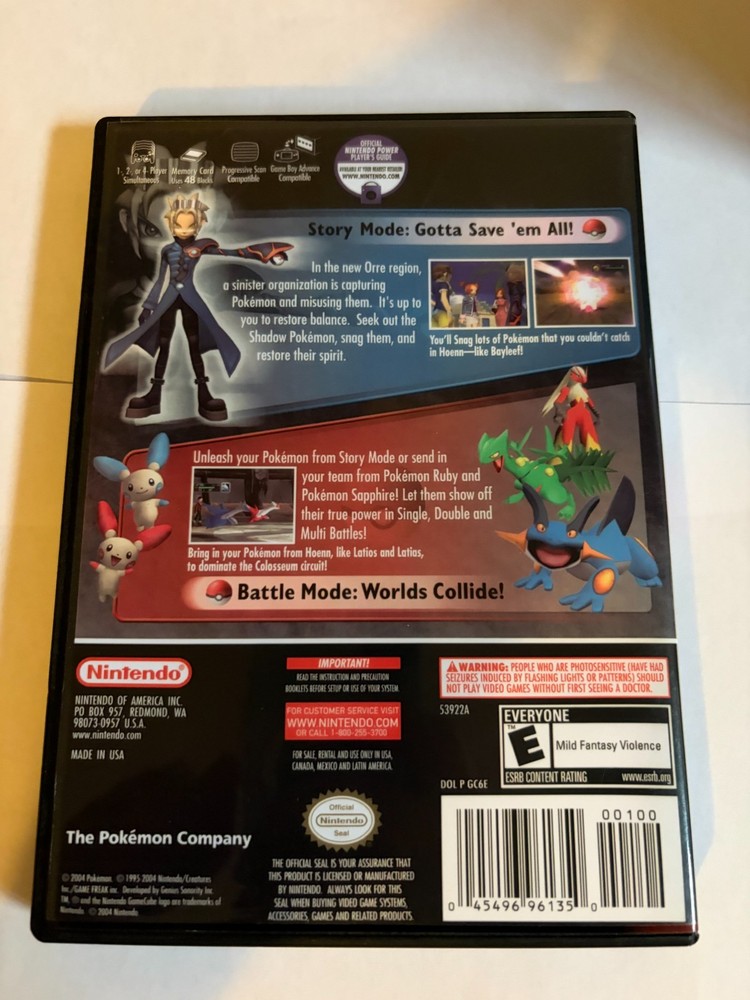 Replacement GameCube Case for Pokemon Colosseum