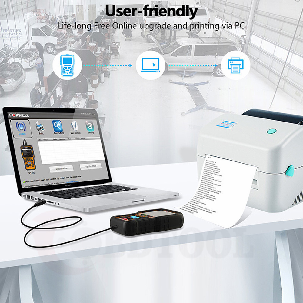 Foxwell NT301 OBD2 Automotive Scanner Diagnostic Tool Check Engine Code Reader