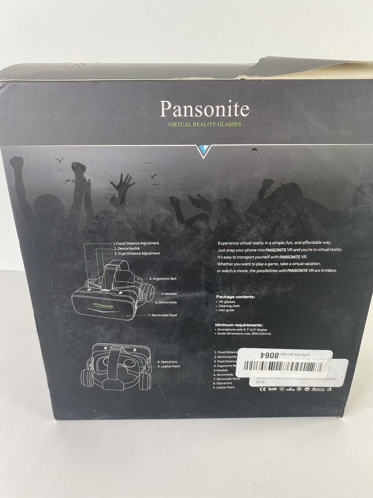 Pansonite VR Headset with Remote Controller 3D Virtual